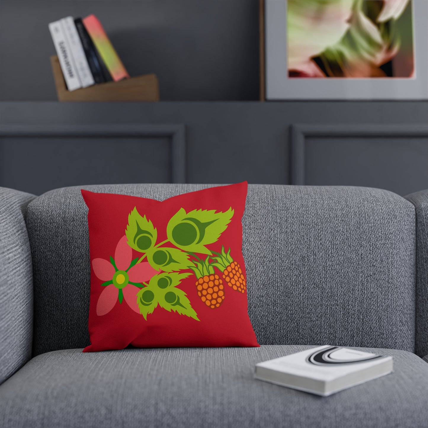 Coast Salish Salmonberry Pillow