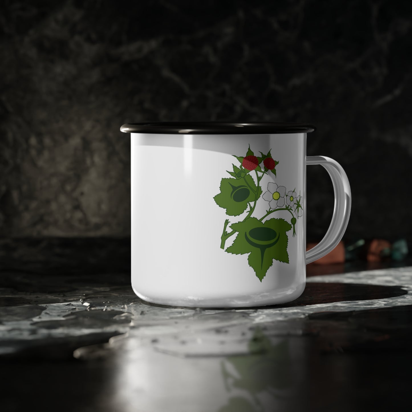 Thimbleberry Enamel Camp Cup