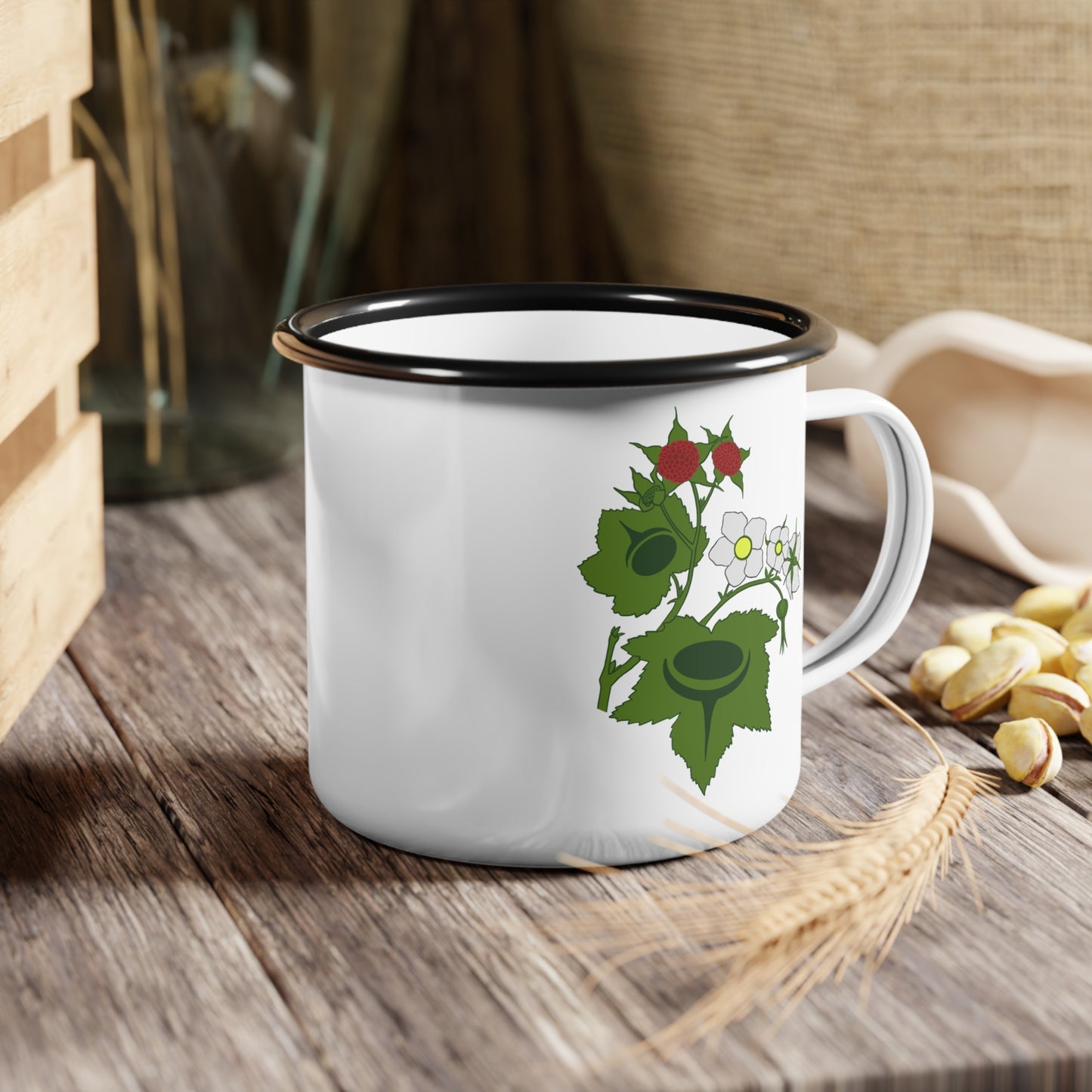 Thimbleberry Enamel Camp Cup