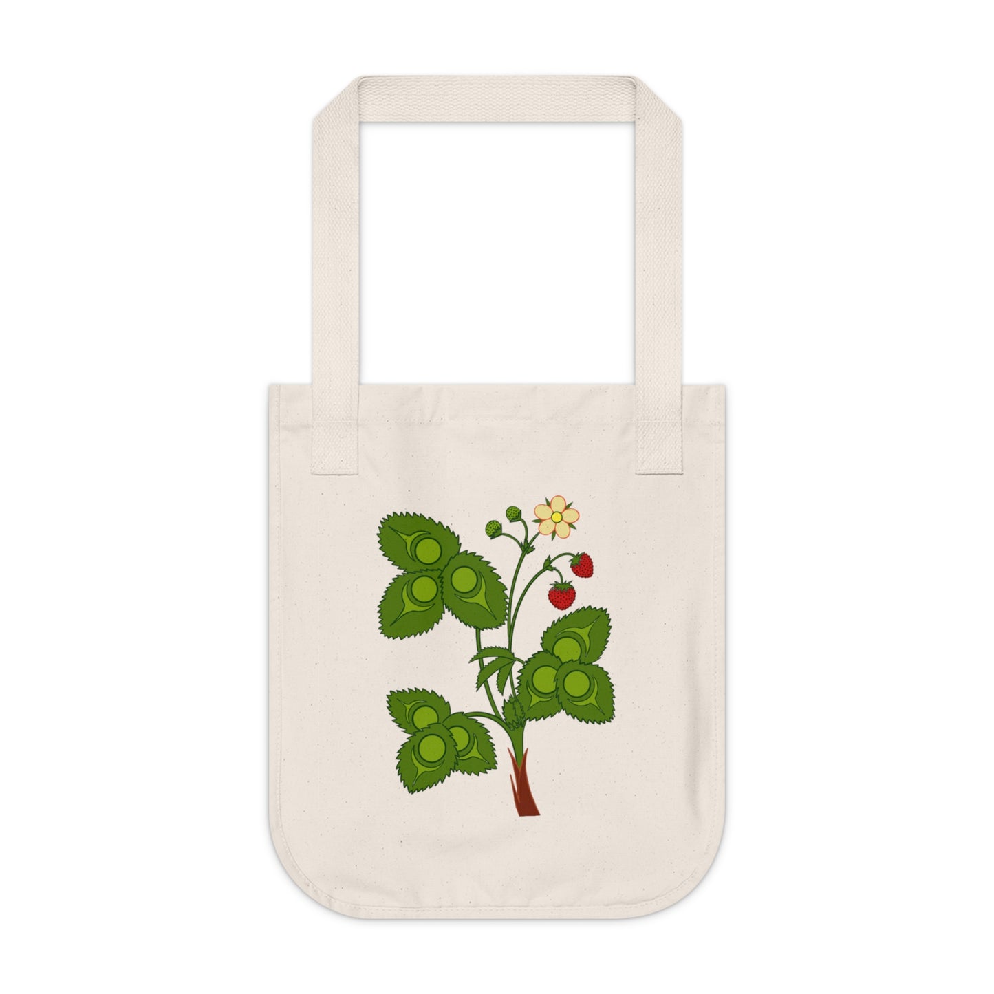 Wild Strawberry Organic Canvas Tote Bag