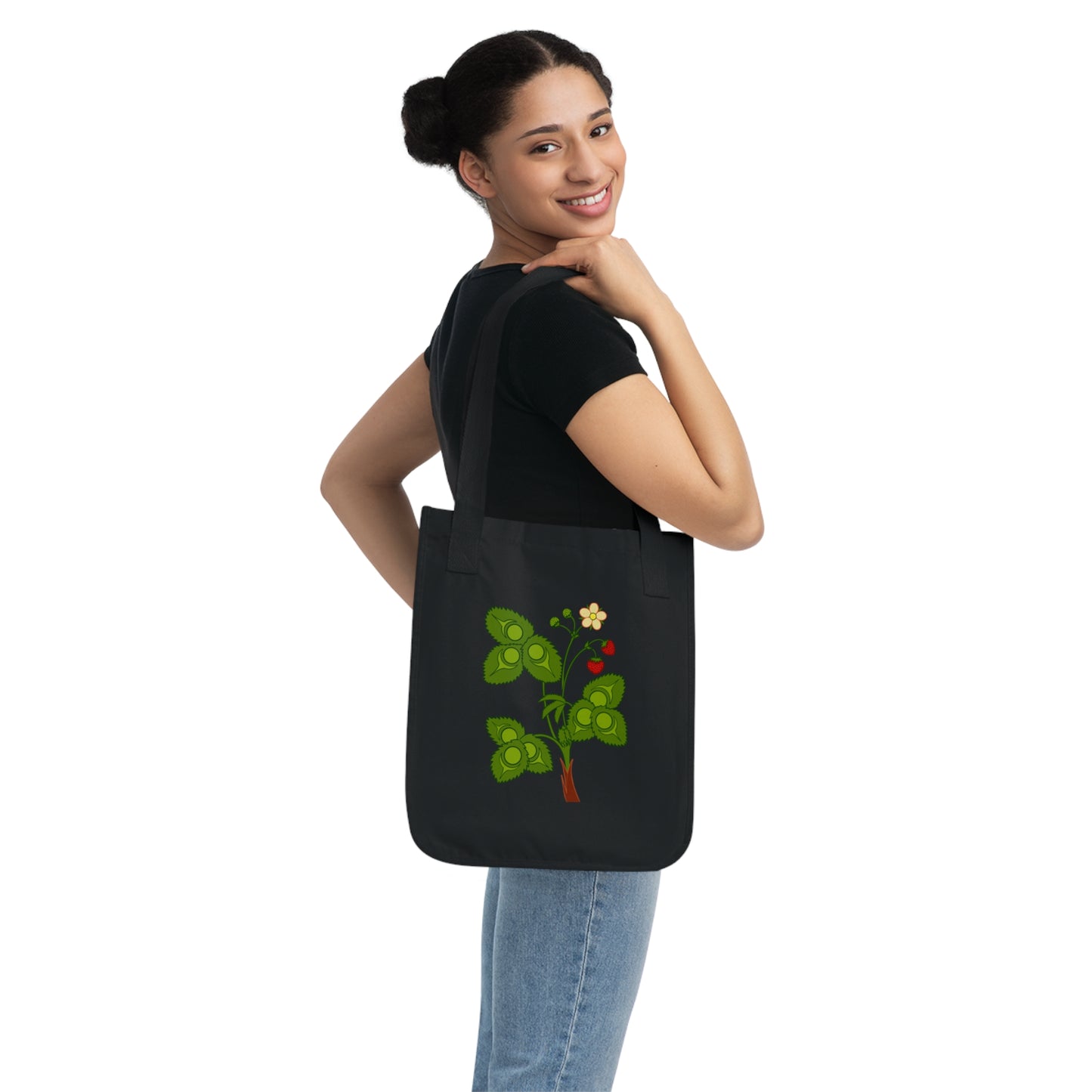 Wild Strawberry Organic Canvas Tote Bag